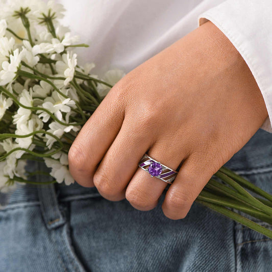 Aurora Veil Ring - Amethyst - Serene Western