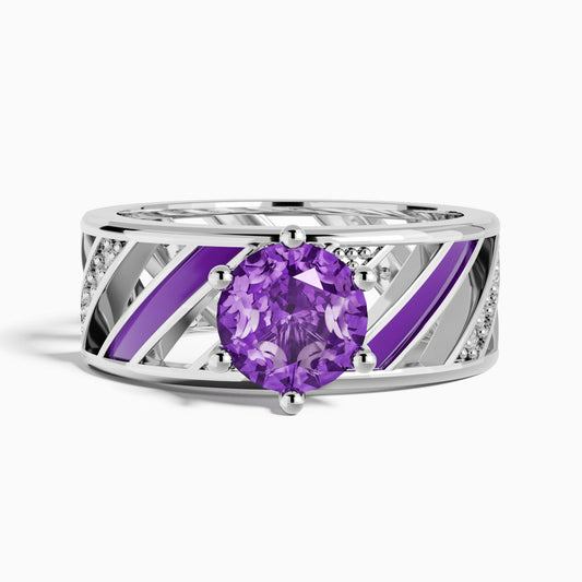 Aurora Veil Ring - Amethyst - Serene Western