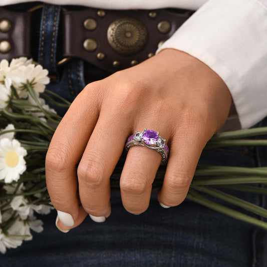 Century Romance Ring - Amethyst - Serene Western