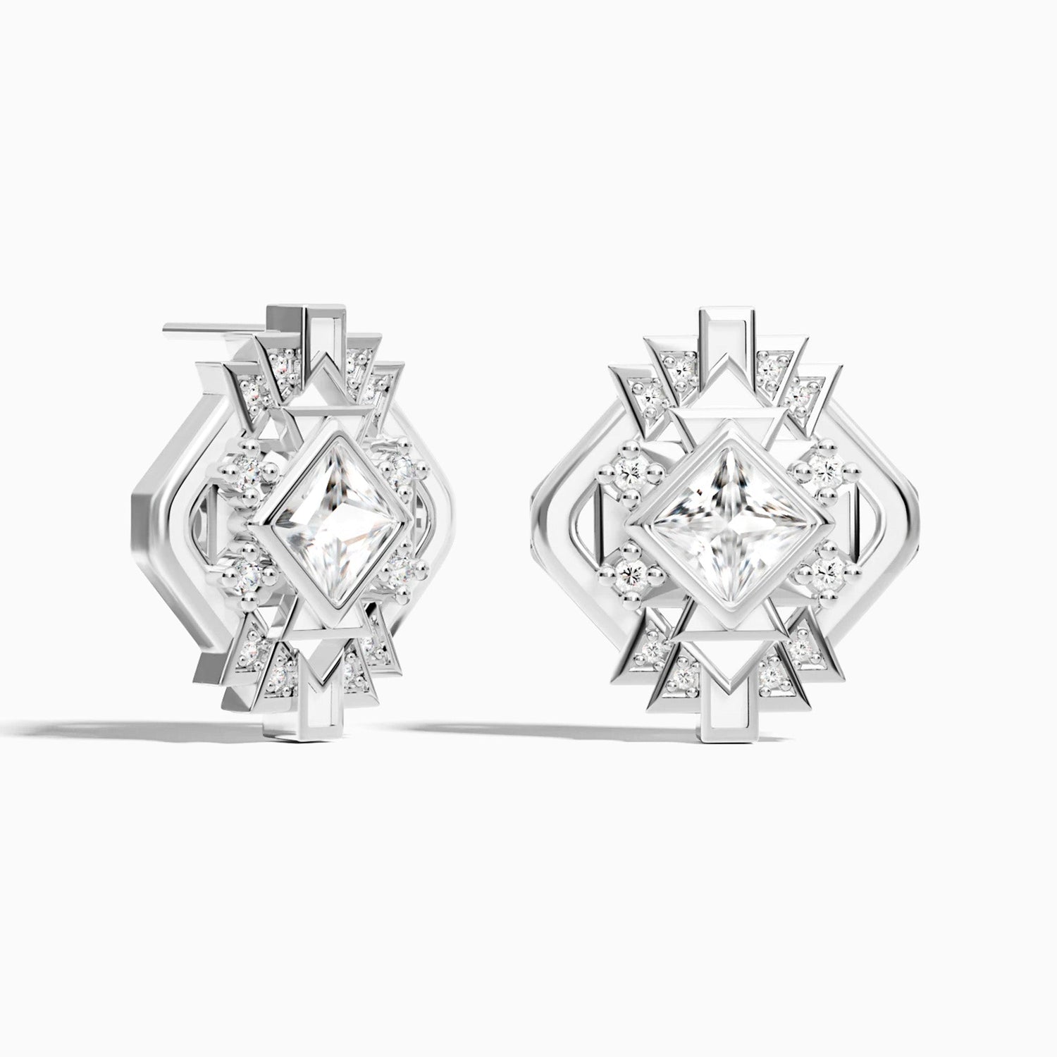 Chief's Crown Earrings - Moissanite - Serene Western
