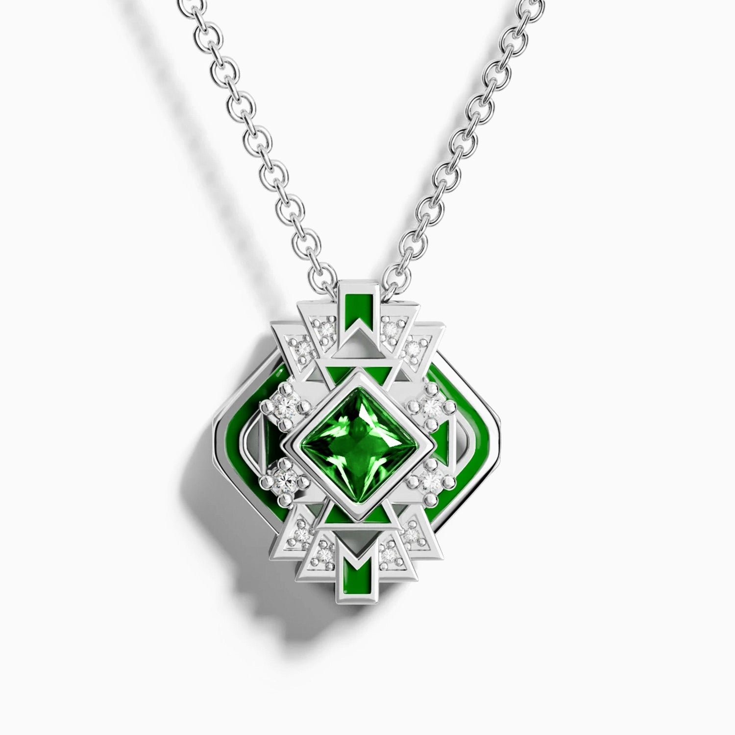 Chief's Crown Necklace - Emerald - Serene Western
