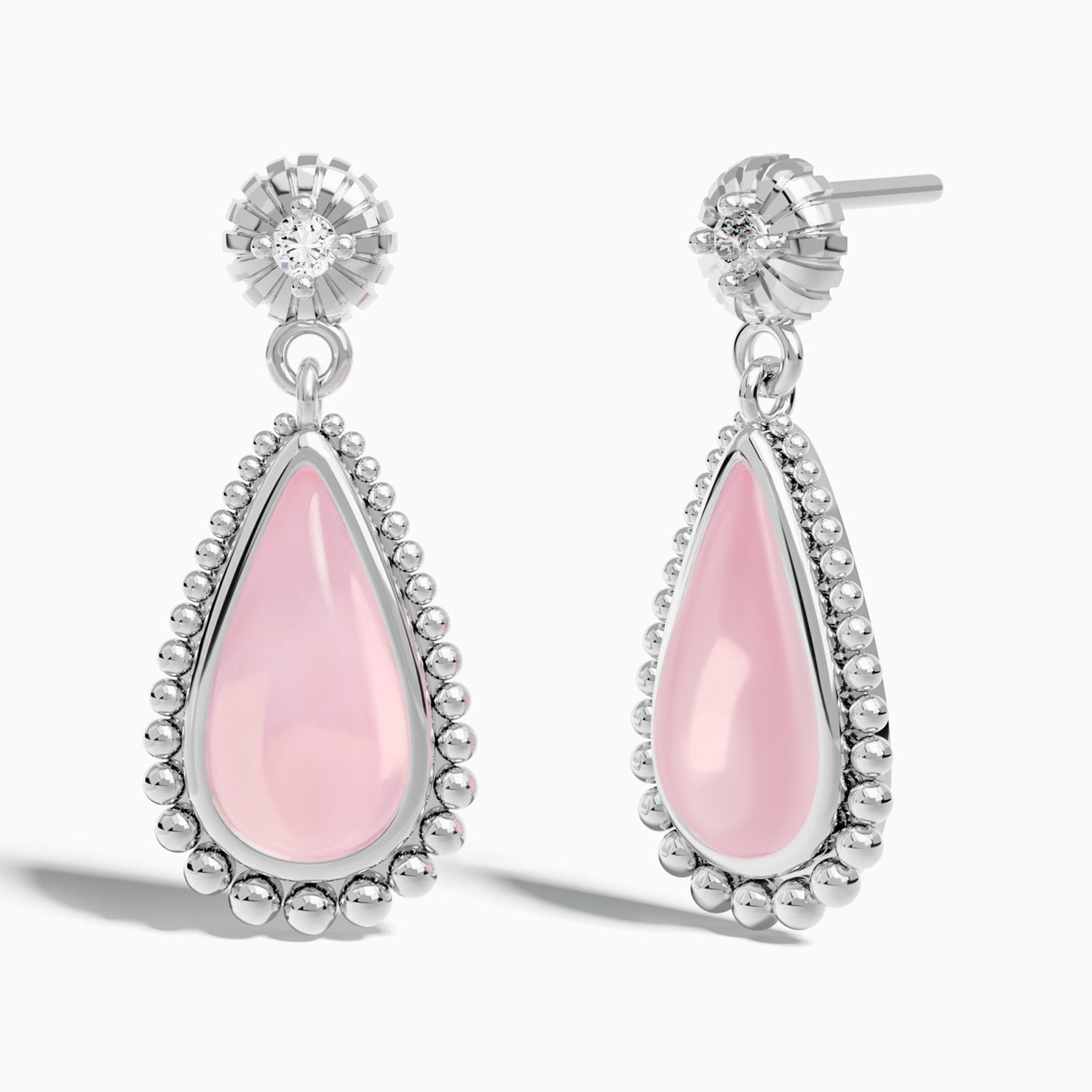 Desert Teardrop Earrings - Rose Quartz - Serene Western
