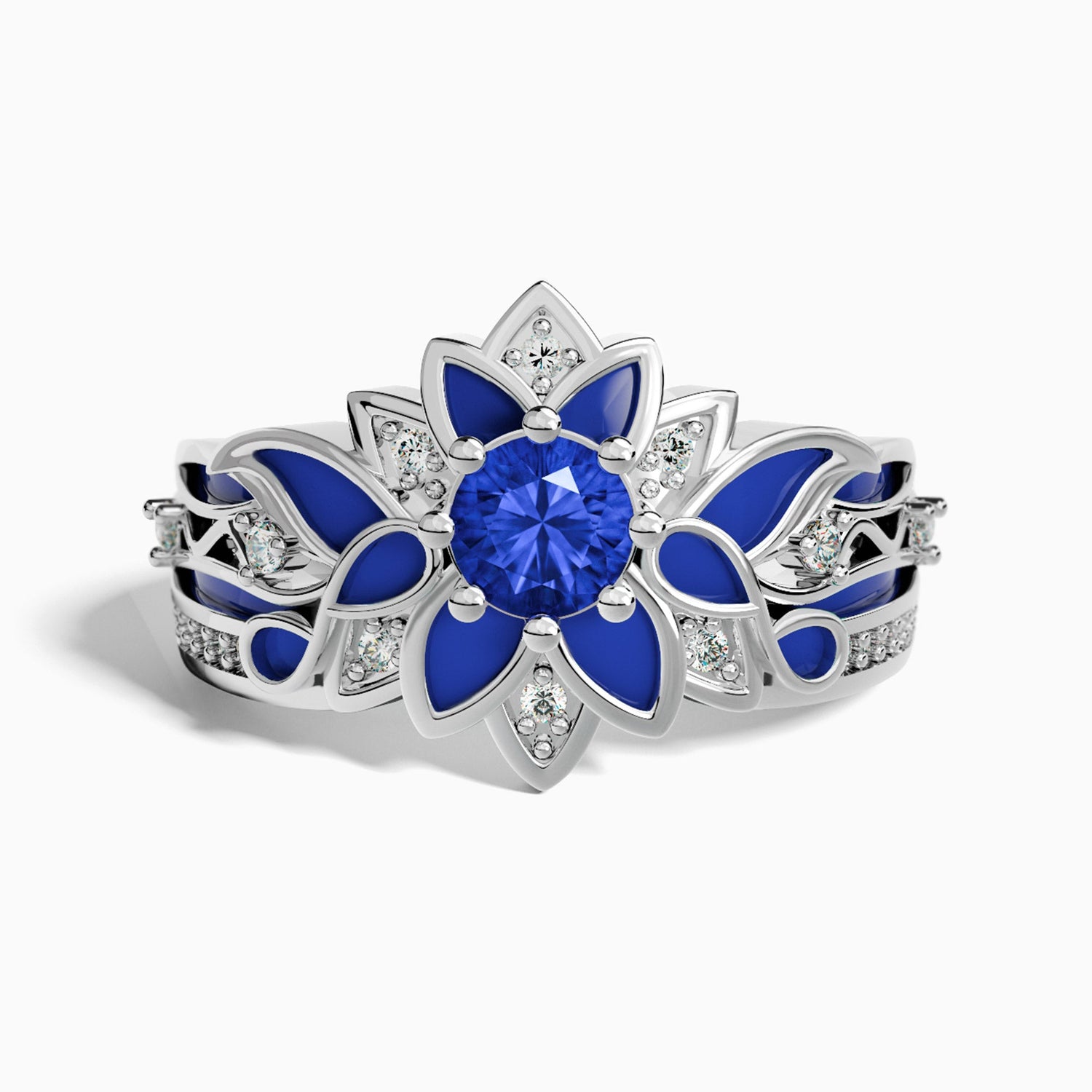 Garden Orchestra Ring - Sapphire & Blue - Serene Western