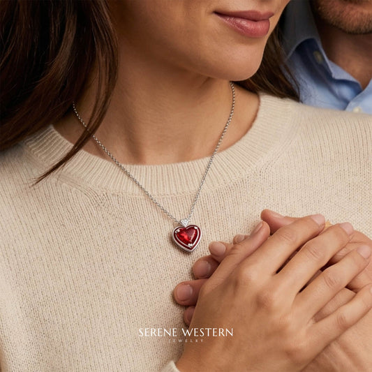 Loyal Heart Necklace - Ruby - Serene Western