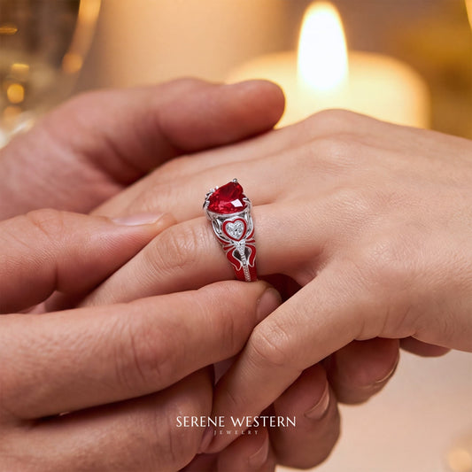 Loyal Heart Ring - Ruby - Serene Western