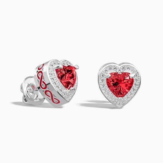 Ocean Heart Earrings - Ruby - Serene Western