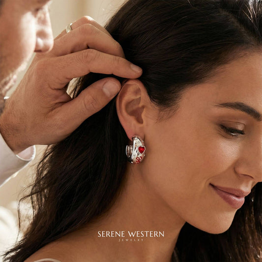 Promise Love Earrings - Ruby - Serene Western