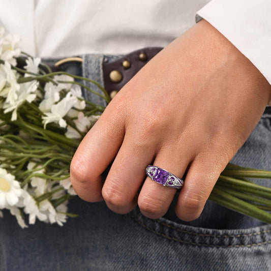 Rosemary's Loyalty Ring - Amethyst - Serene Western