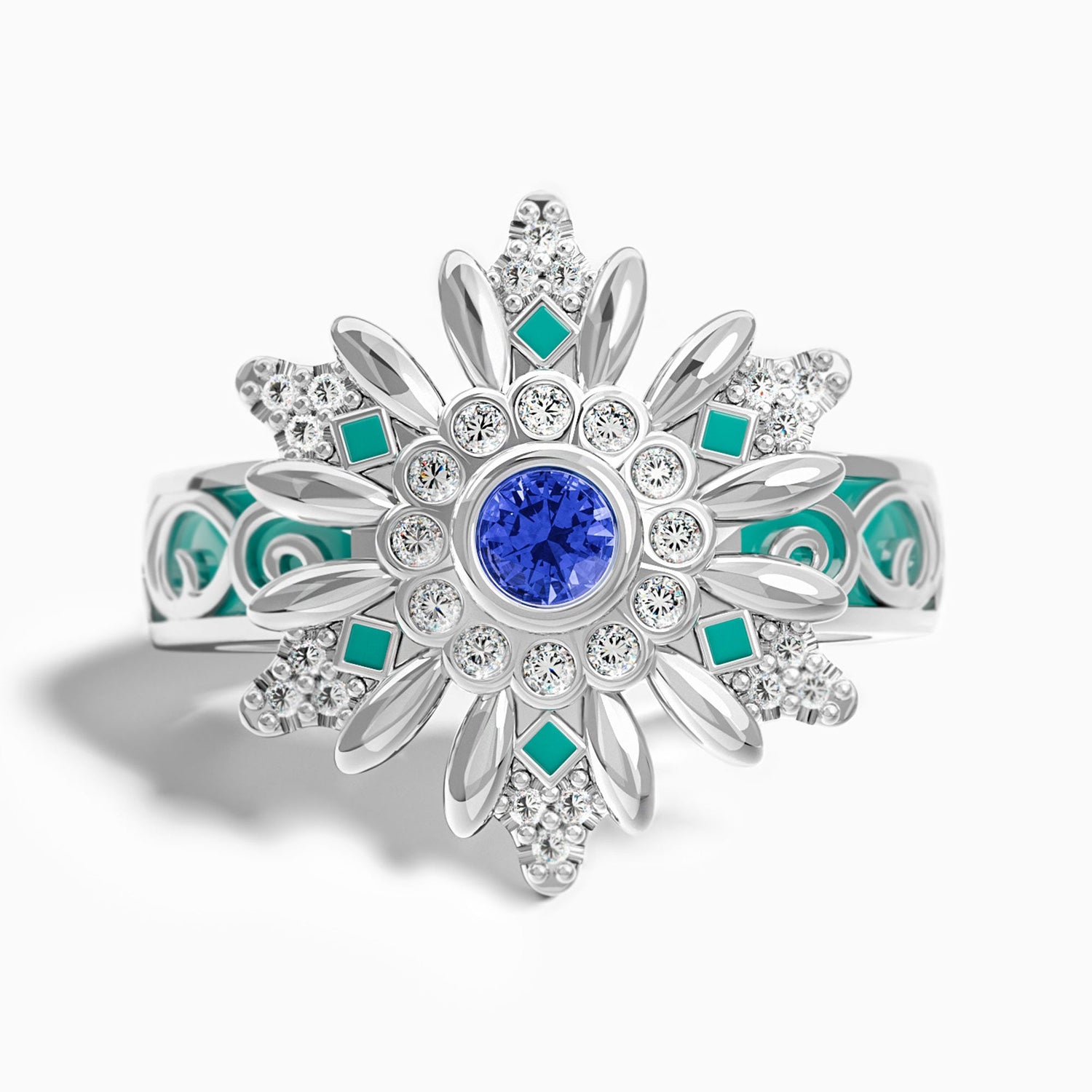 Snowbound Mystery Ring - Sapphire - Serene Western