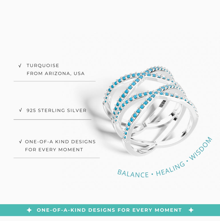 Sierra Wrap Ring - Turquoise