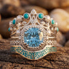Calico Keepsake Ring - Aquamarine