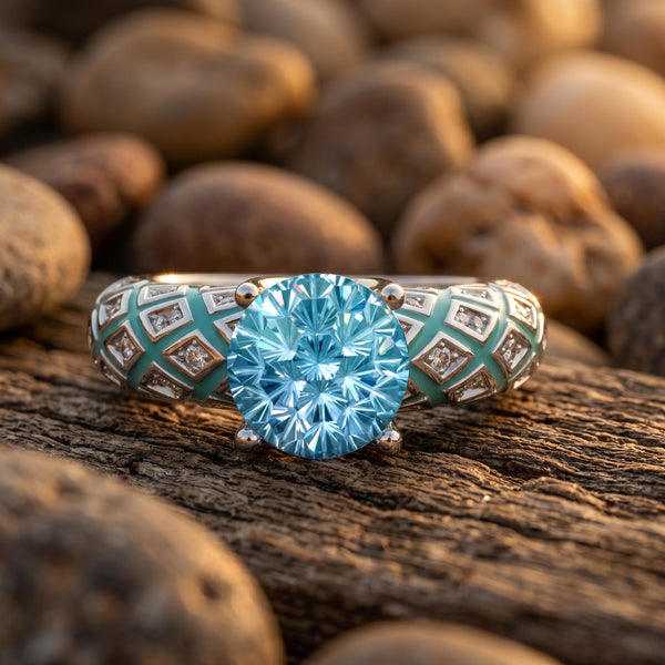 Velour Luma Ring - Aquamarine