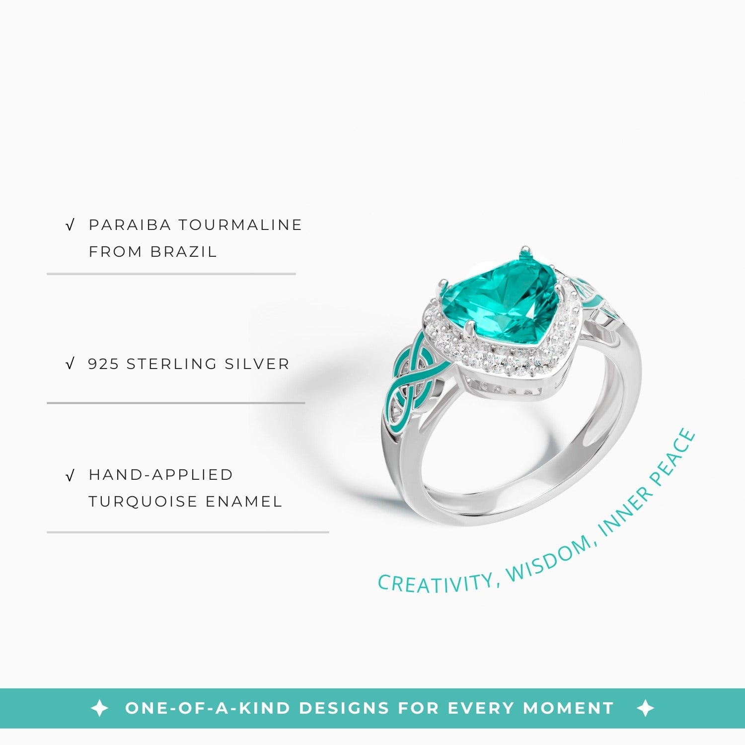 Löfte Rosering - Akvamarin