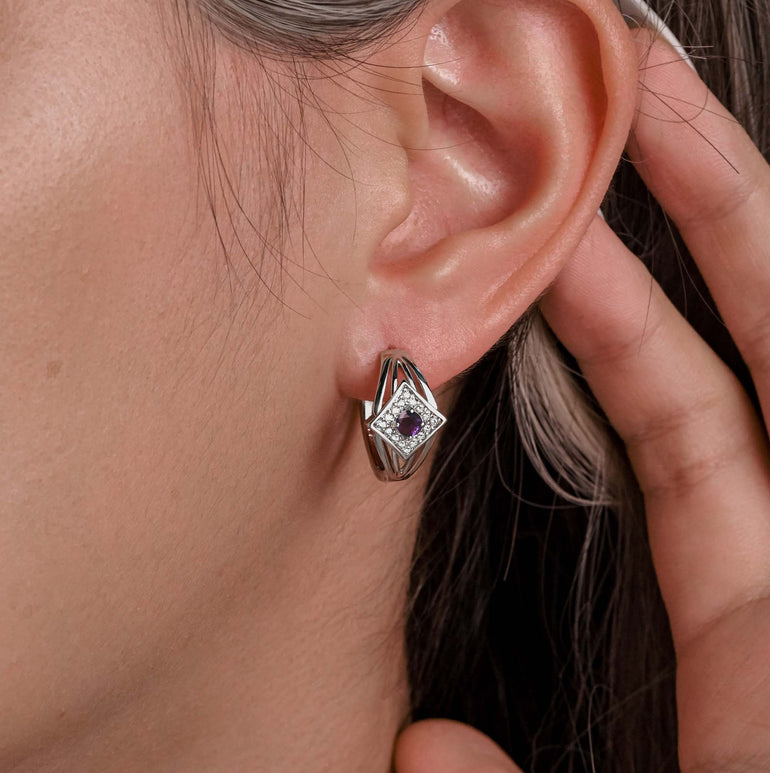 Soulful Waters Earrings - Amethyst