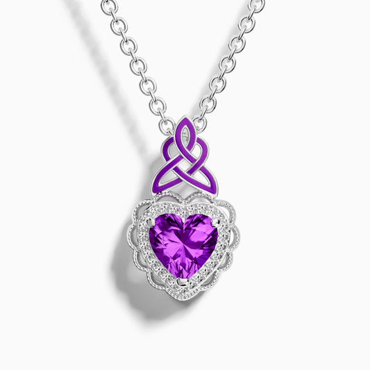 Ocean Heart Necklace - Amethyst