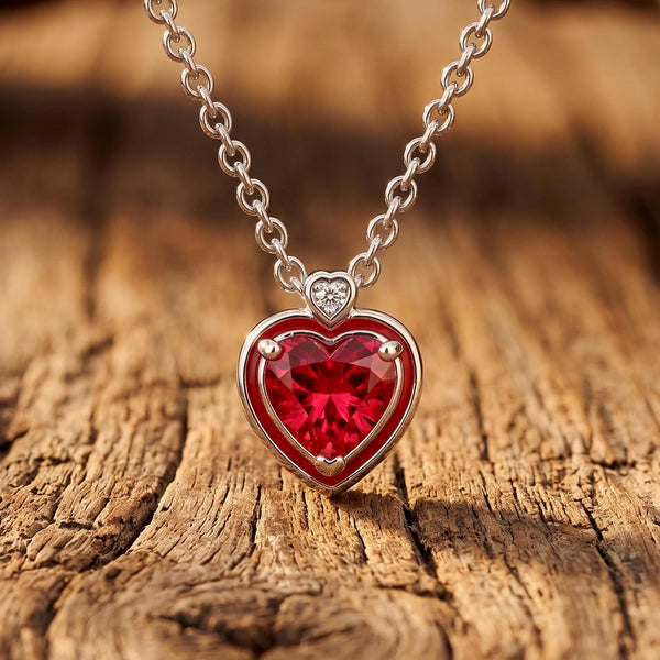 Loyal Heart Necklace - Ruby