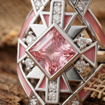 Chief's Crown Ring Rose Quartz 925 Sterling Silver detail view thumbnail