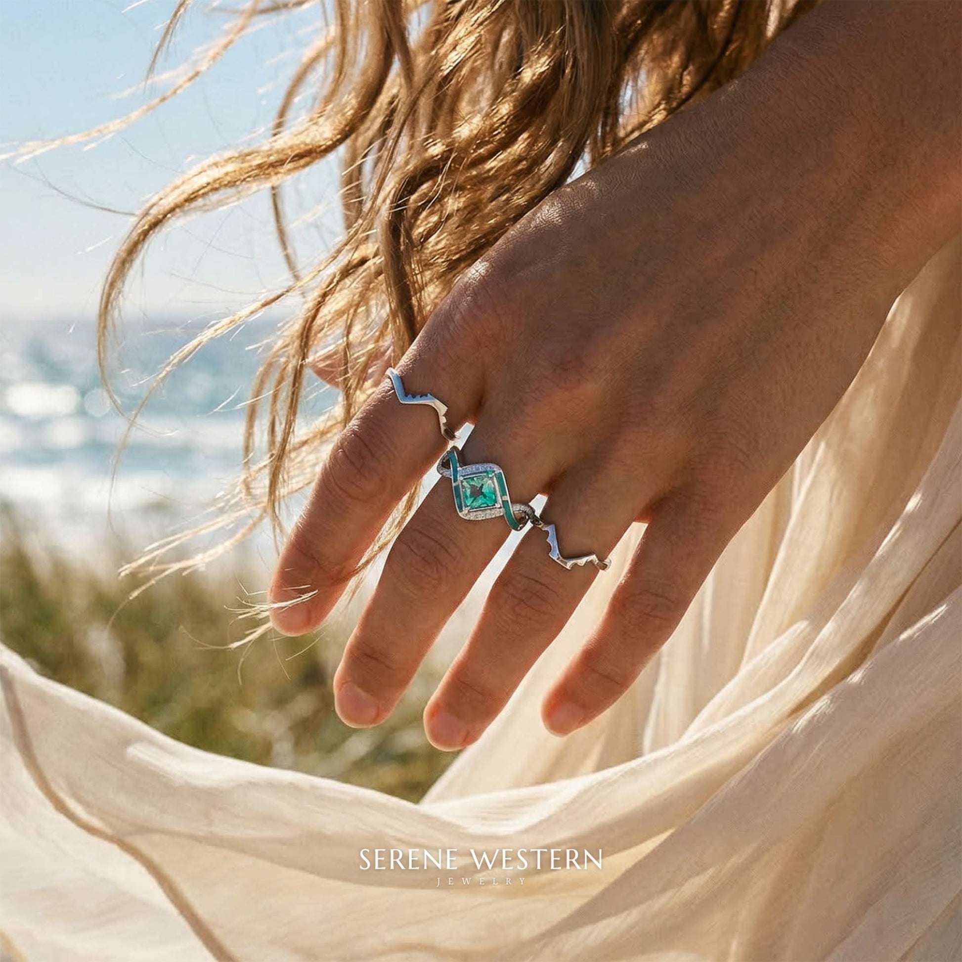 Cascading Ridges Ring