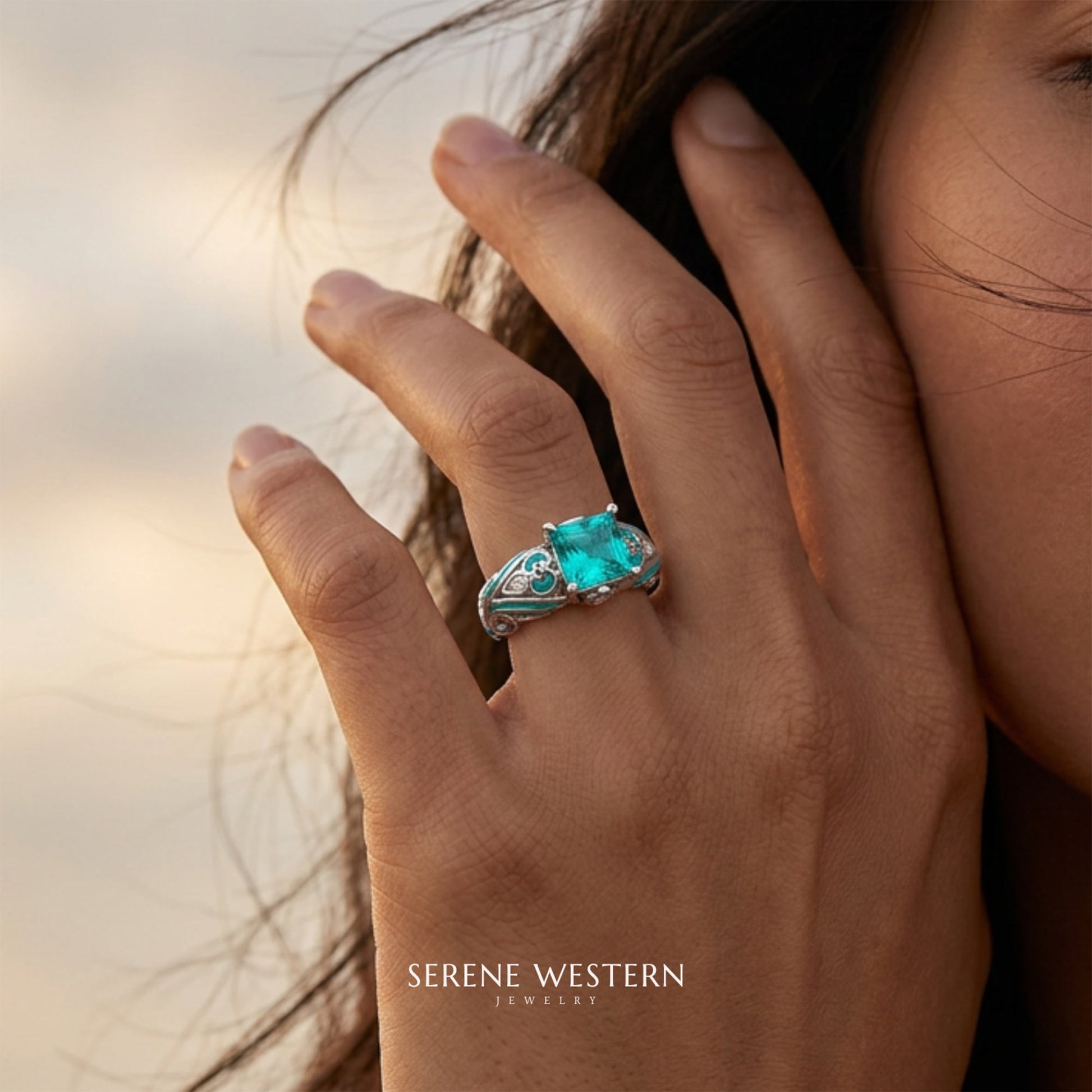 Rosmarins lojalitetsring - akvamarin