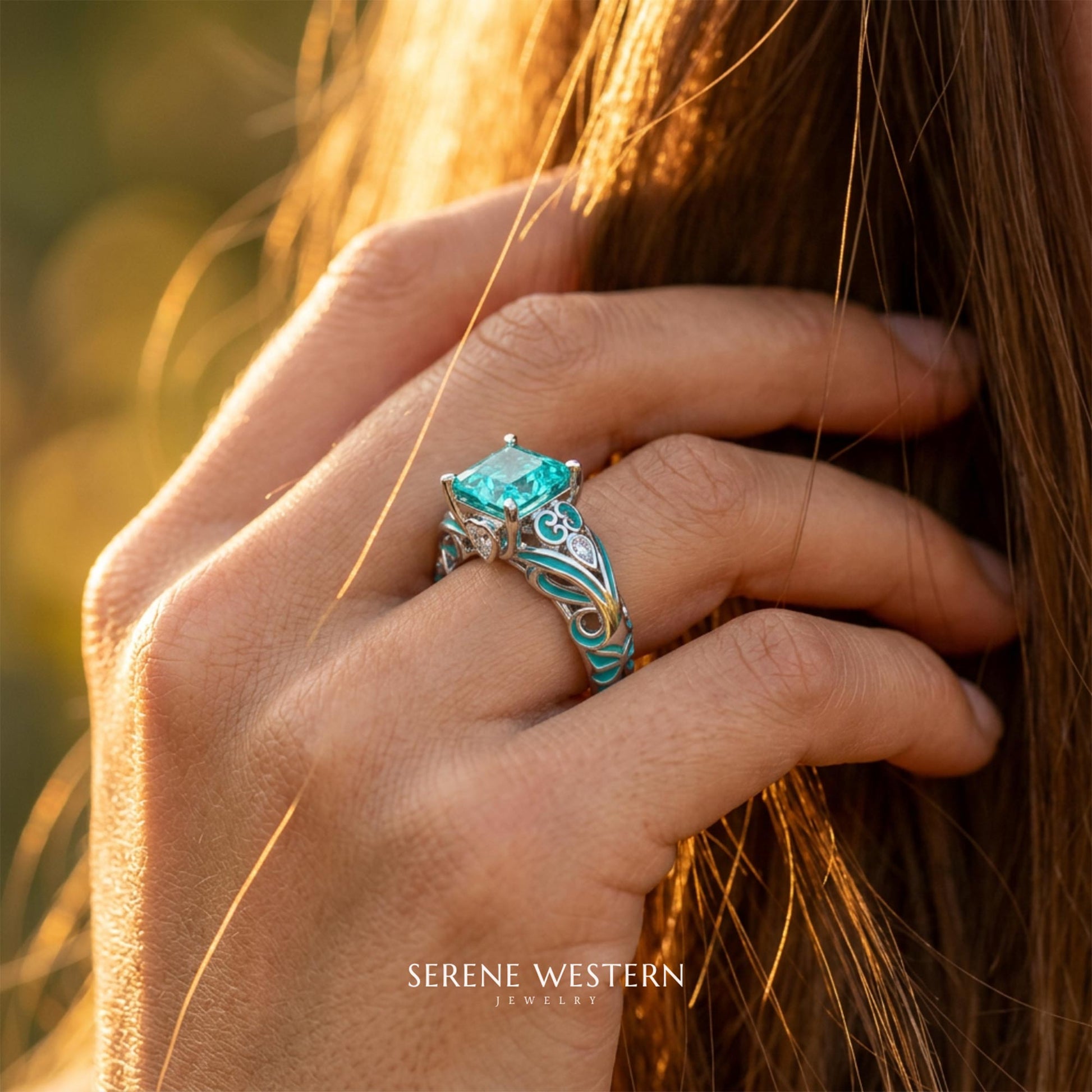 Rosmarins lojalitetsring - akvamarin