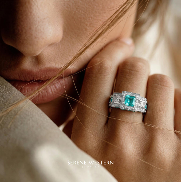 Azure Lighthouse Ring - Akvamarin