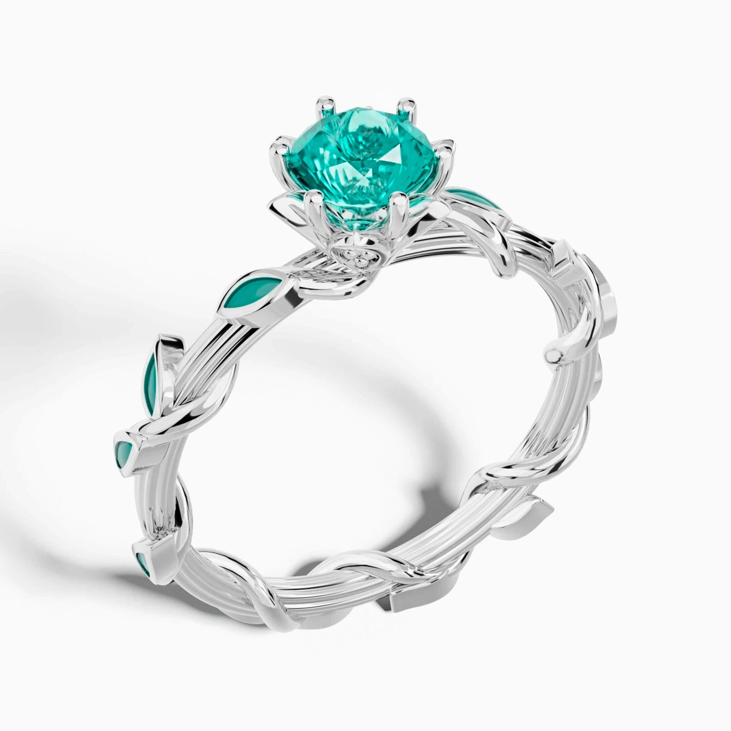 Löfte Rosering - Akvamarin