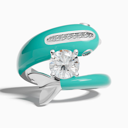 Dolphin's Serenade Ring - Moissanite
