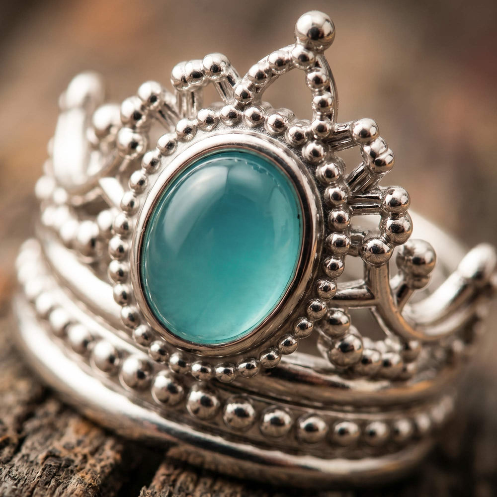 Dustland Crown Ring - Akvamarin