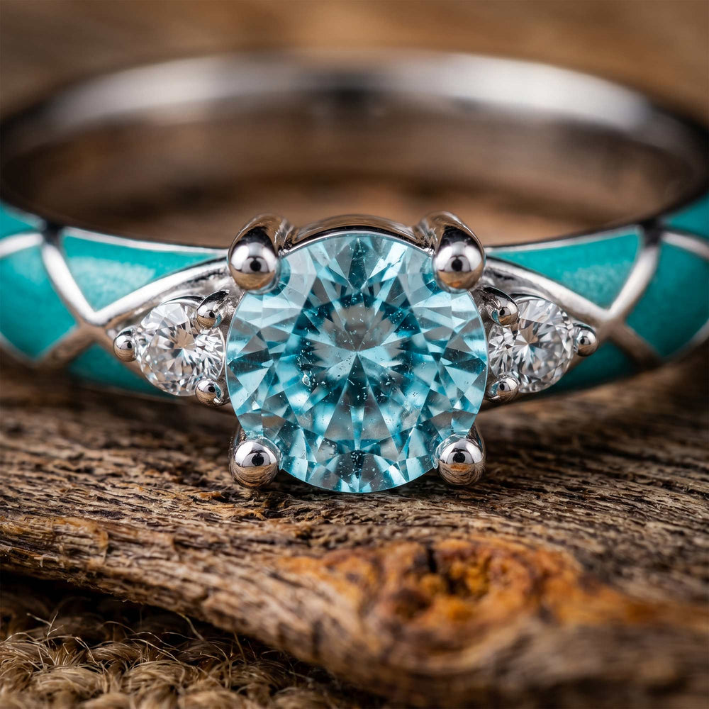Mirage Coil Ring - Aquamarine
