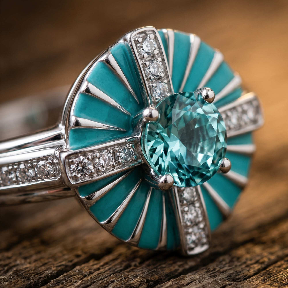 Azure Compass Ring