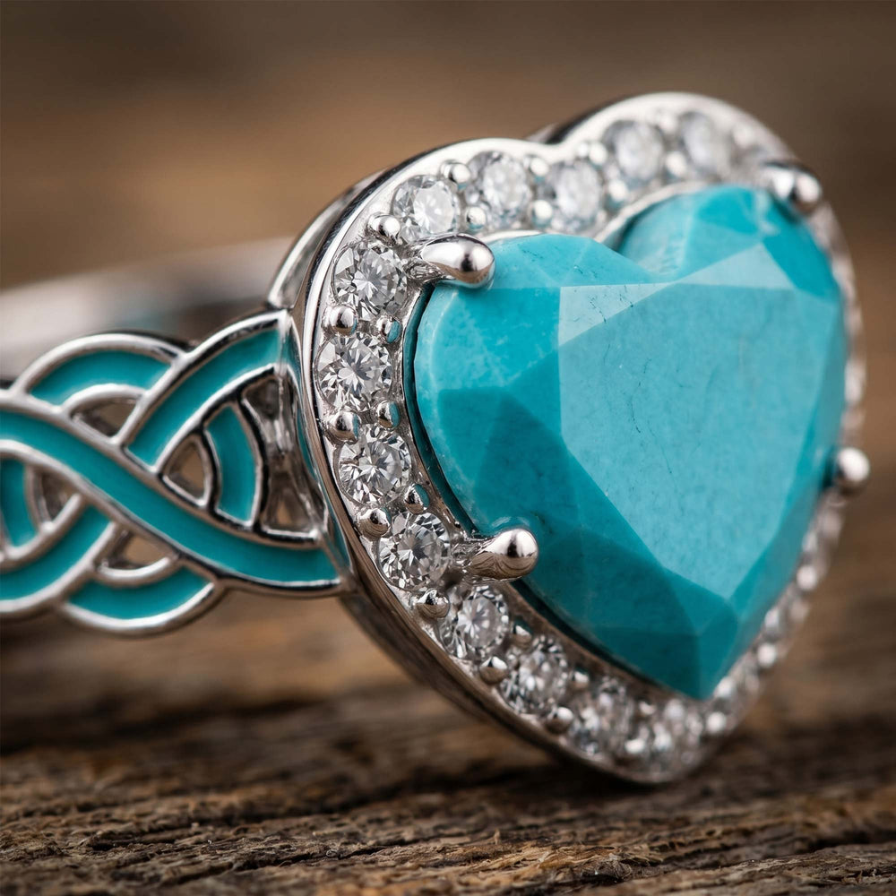 Versprechen Rose Ring - Aquamarin