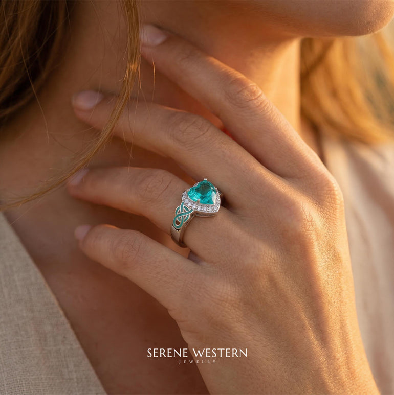 Löfte Rosering - Akvamarin