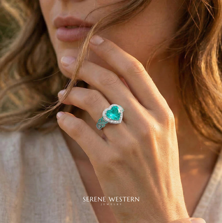 Löfte Rosering - Akvamarin