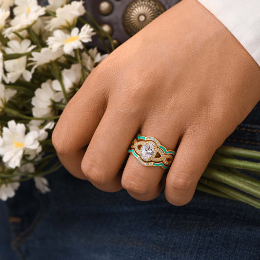 Sunset Canyons Ring - Moissanite & Gold