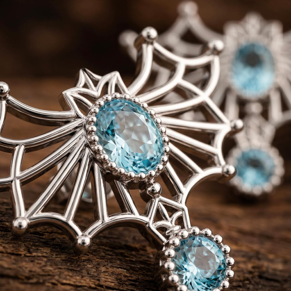 Aether Weave Earrings - Aquamarine - Serene Western
