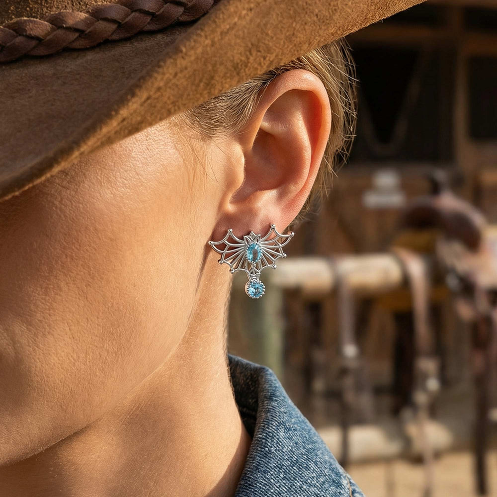 Aether Weave Earrings - Aquamarine - Serene Western