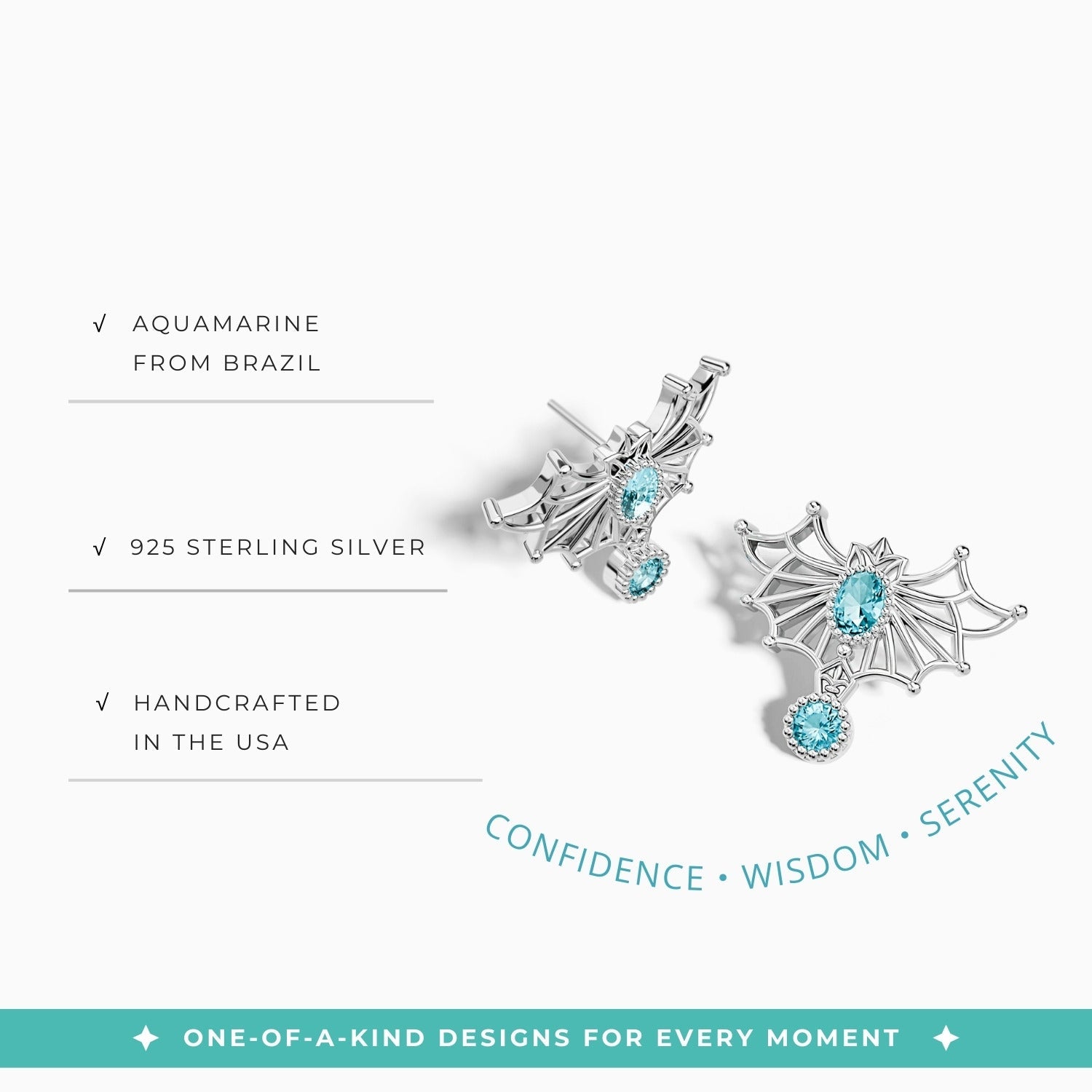 Aether Weave Earrings - Aquamarine - Serene Western