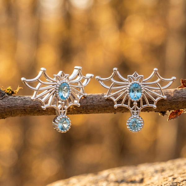Aether Weave Earrings - Aquamarine