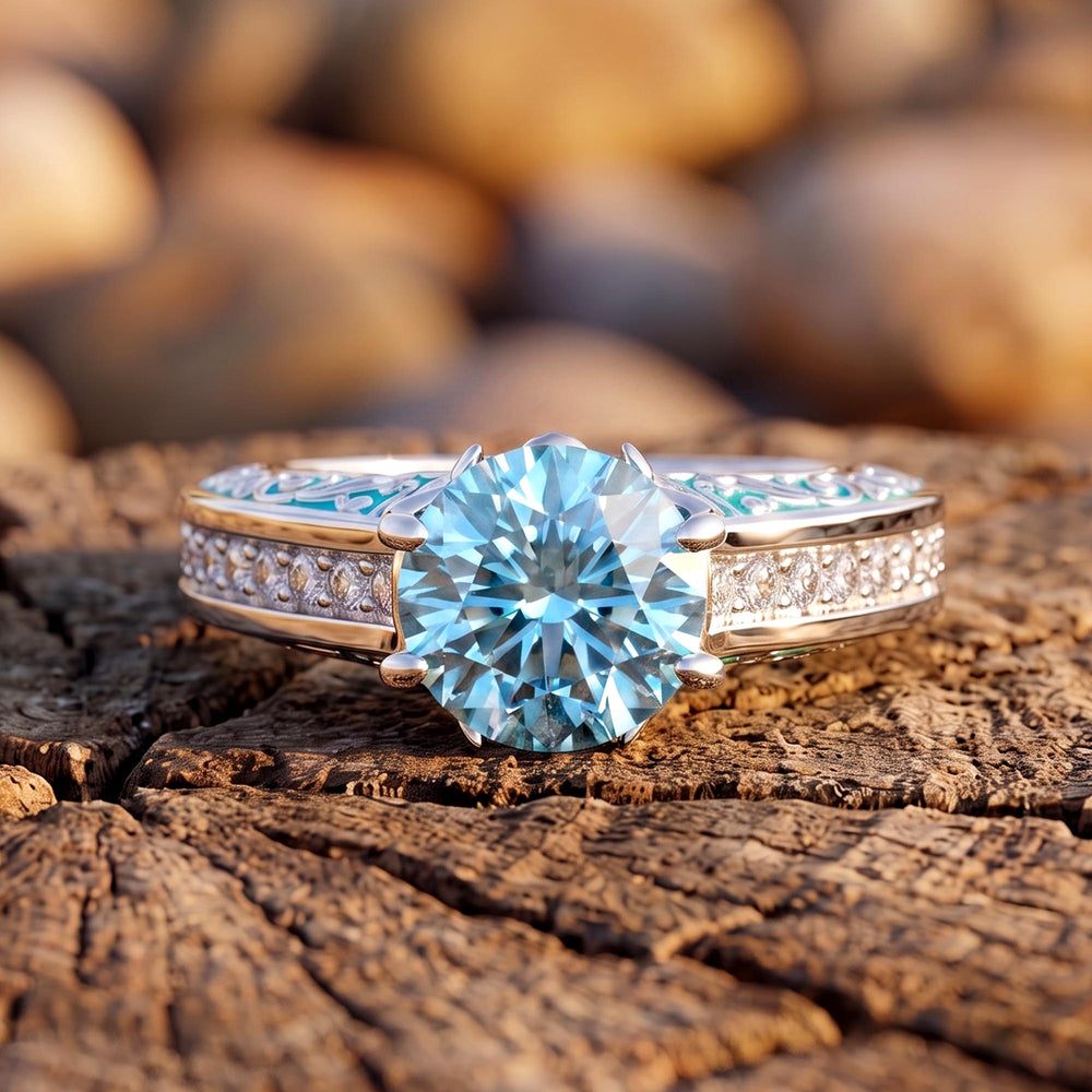 Antler Bloom Ring - Aquamarine - Serene Western