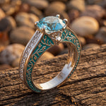 Antler Bloom Ring - Aquamarine - Serene Western thumbnail
