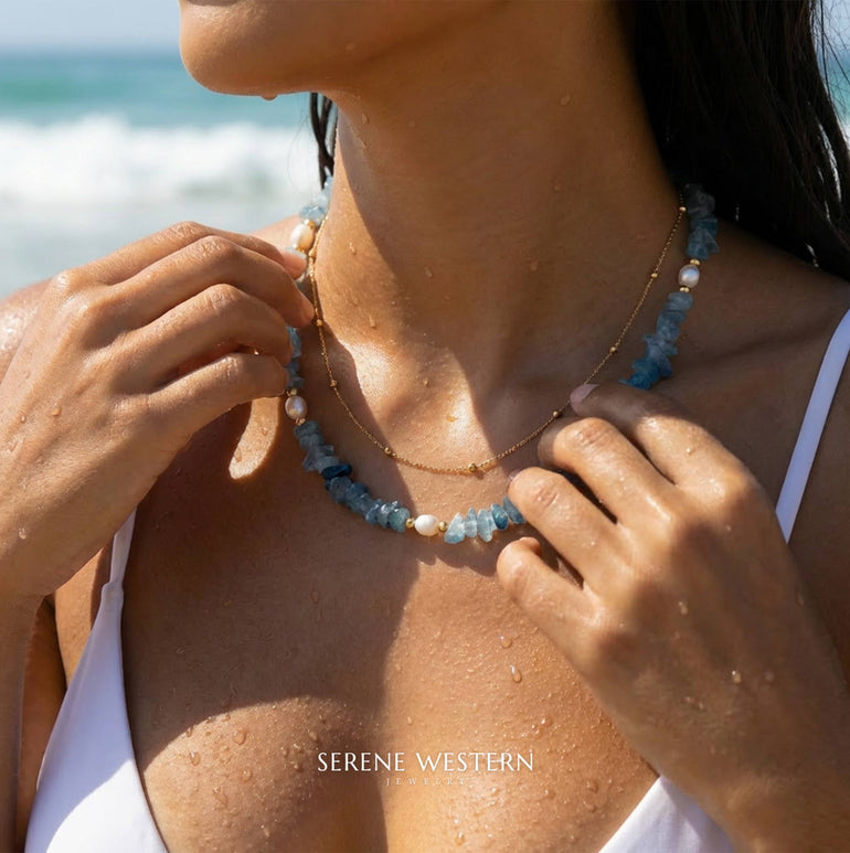 Aqua Serenity Necklace - Serene Western