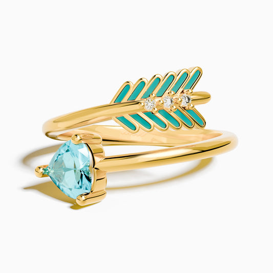 Arrow's Path Ring - Aquamarine - Serene Western
