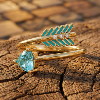 Skinande Rodeo-ring - Smaragd & Mörkgrön