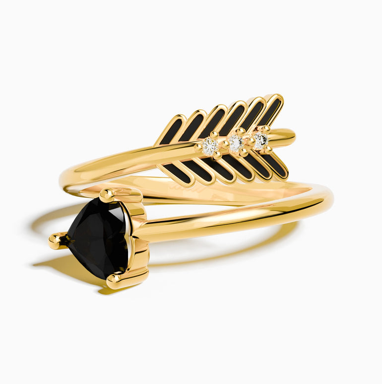 Arrow's Path Ring - Black Onyx - Serene Western