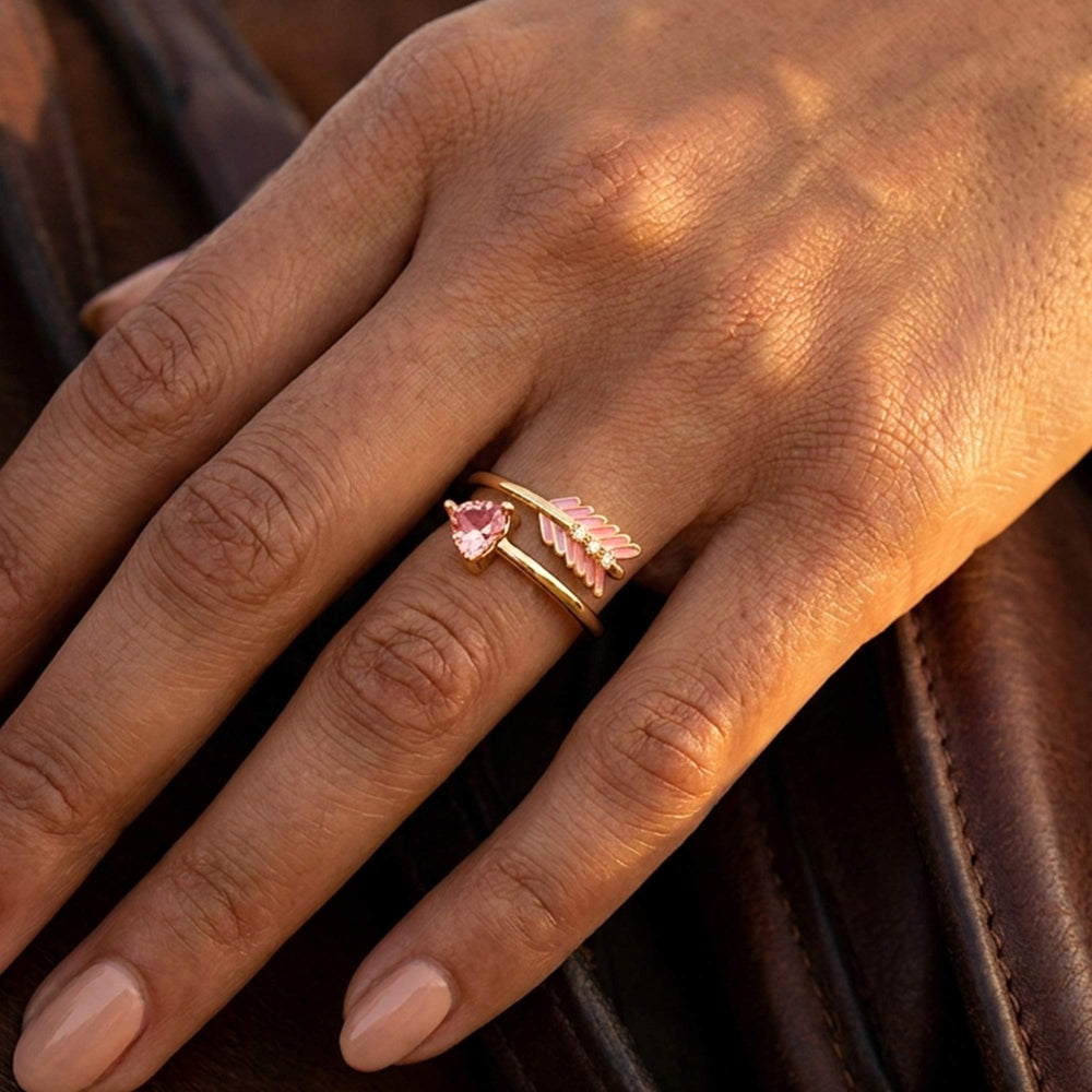 Arrow's Path Ring - Rose Quartz - Serene Western