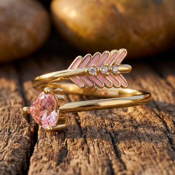 Arrow's Path Ring - Rose Quartz