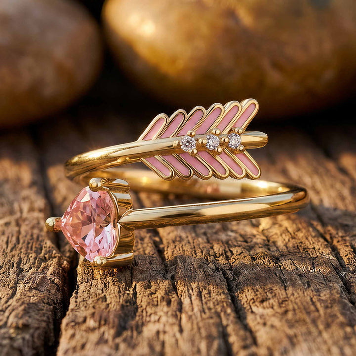 Arrow's Path Ring - Rose Quartz - Serene Western