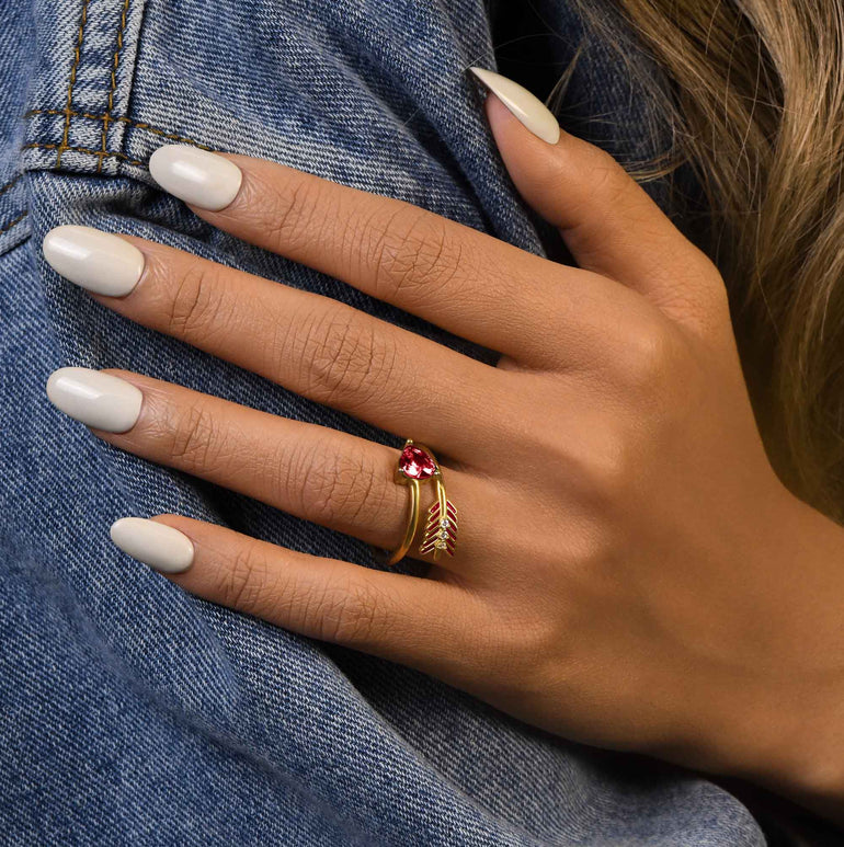 Arrow's Path Ring - Ruby - Serene Western