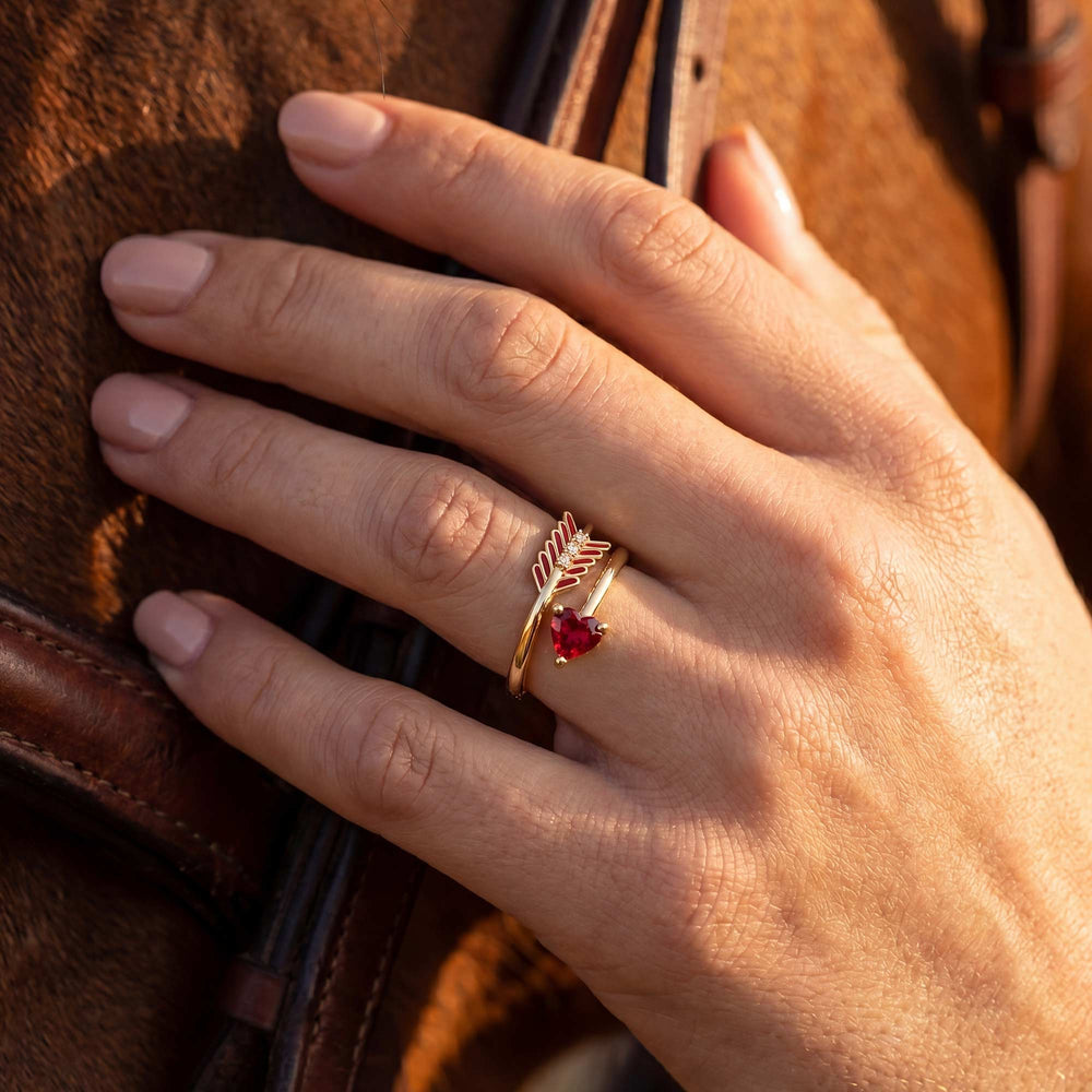 Arrow's Path Ring - Ruby - Serene Western