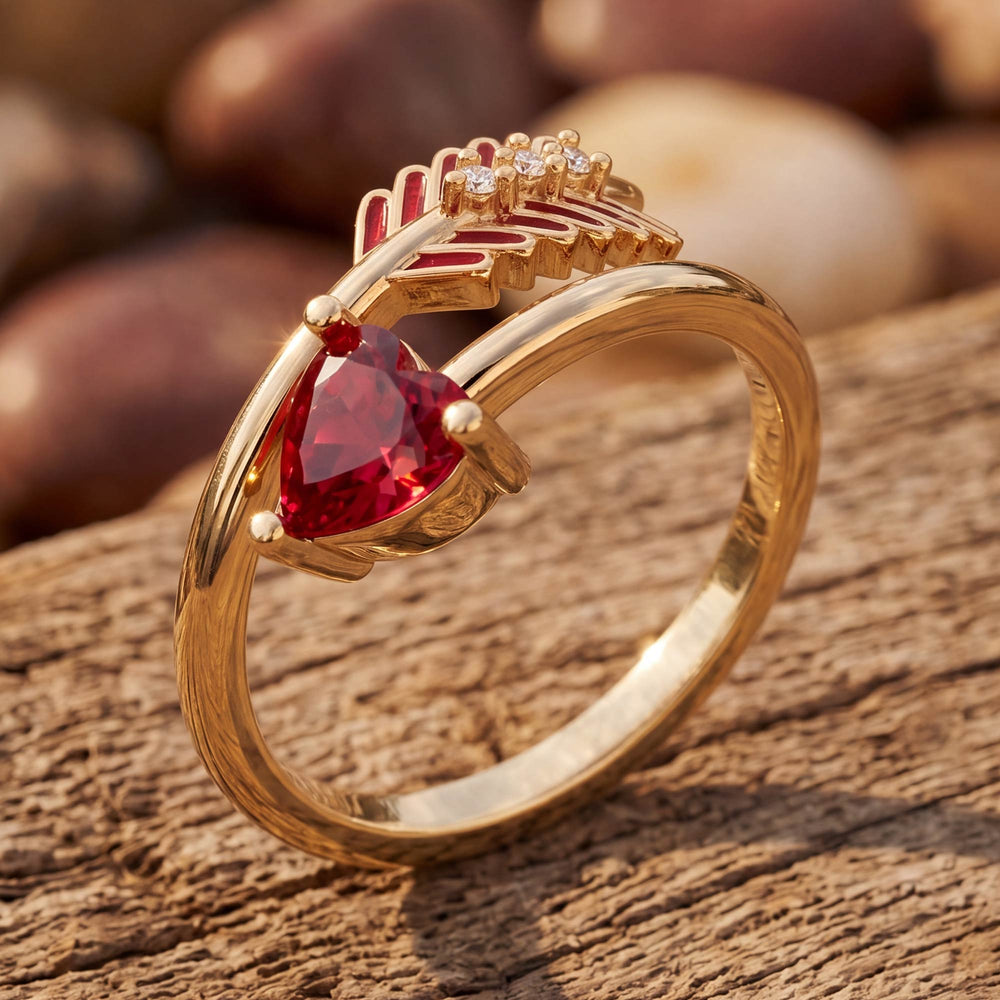 Arrow's Path Ring - Ruby - Serene Western